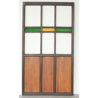 ダイア緑と黄色ガラスの建具　GD0175