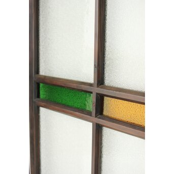 ダイア緑と黄色ガラスの建具　GD0175 