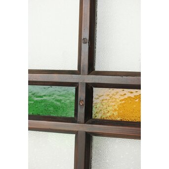 ダイア緑と黄色ガラスの建具　GD0175 