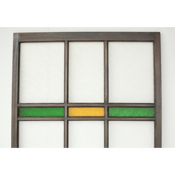 ダイア緑と黄色ガラスの建具　GD0175 