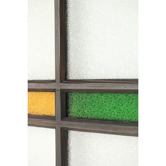 ダイア緑と黄色ガラスの建具　GD0176 