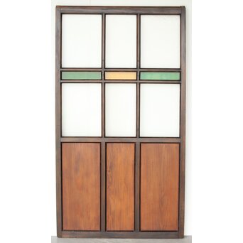 ダイア緑と黄色ガラスの建具　GD0176 ウラ