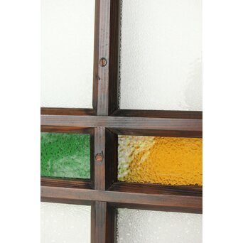 ダイア緑と黄色ガラスの建具　GD0176 