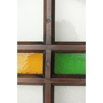 ダイア緑と黄色ガラスの建具　GD0176 