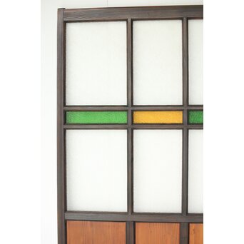 ダイア緑と黄色ガラスの建具　GD0176 