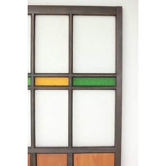 ダイア緑と黄色ガラスの建具　GD0176 