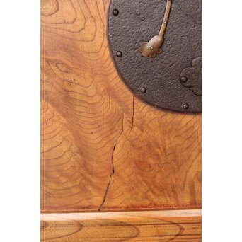 玉杢泡杢 上木目 欅一枚板蔵戸　W104Y 