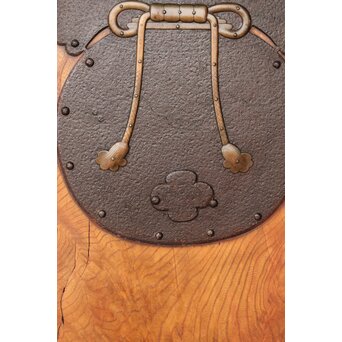 玉杢泡杢 上木目 欅一枚板蔵戸　W104Y 