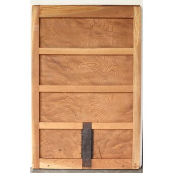 玉杢泡杢 上木目 欅一枚板蔵戸　W104Y ウラ