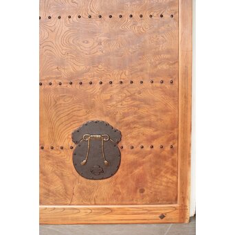 玉杢泡杢 上木目 欅一枚板蔵戸　W104Y 