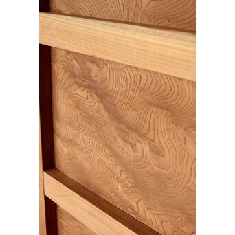 玉杢泡杢 上木目 欅一枚板蔵戸　W104Y 