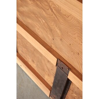 玉杢泡杢 上木目 欅一枚板蔵戸　W104Y 