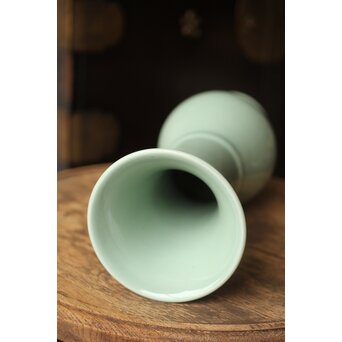 清風与平 秘色窯 青磁 花瓶　P354 