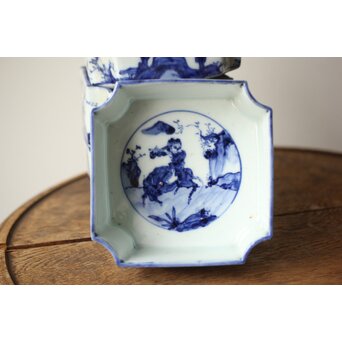 初代 清風与平 図替わり 向付 五客 染付 青花　P355 