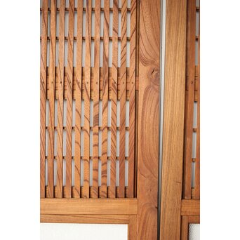 総欅 格子戸 4枚1組　L1095Y 