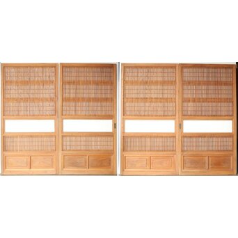 総欅 格子戸 4枚1組　L1095Y