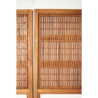 総欅 格子戸 4枚1組　L1095Y 