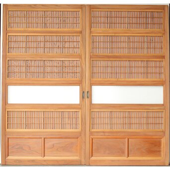 総欅 格子戸 4枚1組　L1095Y AB　反対面　障子枠があります