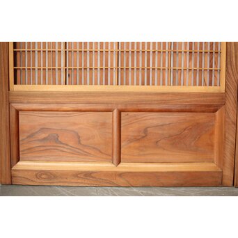 総欅 格子戸 4枚1組　L1095Y 