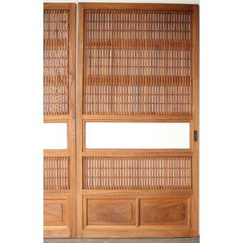 総欅 格子戸 4枚1組　L1095Y 