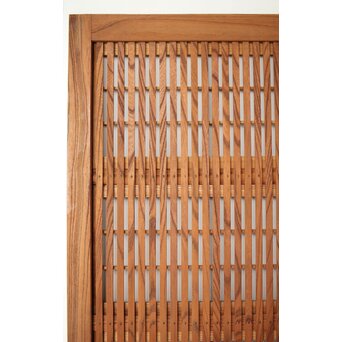 総欅 格子戸 4枚1組　L1095Y 格子によっては　木目が目立つものあり