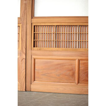 総欅 格子戸 4枚1組　L1095Y 