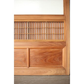 総欅 格子戸 4枚1組　L1095Y 