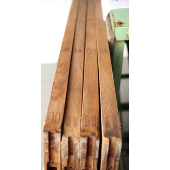 総欅 格子戸 4枚1組　L1095Y 思ったほど　縦框の影響は少ないです