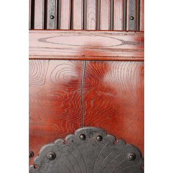 天地板 光沢仕上 総欅蔵戸　W106Y 各所繋ぎ目や割れあり