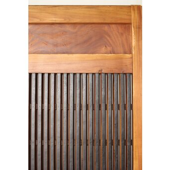 天地板 総欅巾着金具蔵戸　W107Y 格子には鉄金具　厳重です