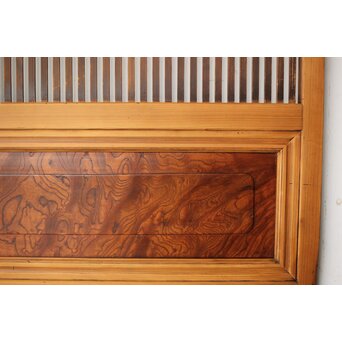 上木目欅板 格子戸 2枚1組　L1096 上木目の腰板