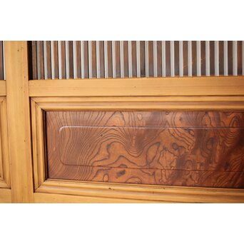 上木目欅板 格子戸 2枚1組　L1096 