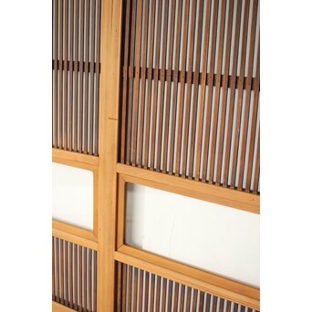 上木目欅板 格子戸 2枚1組　L1096 