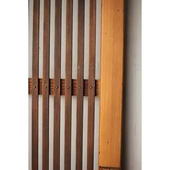 上木目欅板 格子戸 2枚1組　L1096 