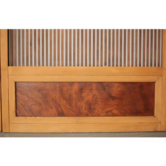 上木目欅板 格子戸 2枚1組　L1096 