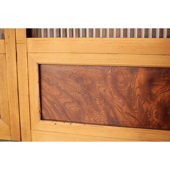 上木目欅板 格子戸 2枚1組　L1096 