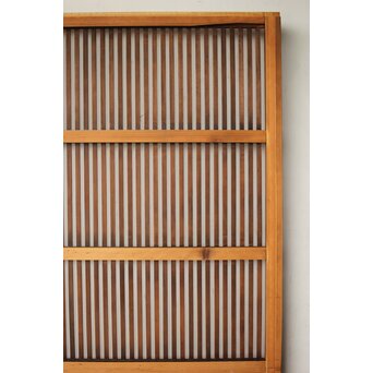 上木目欅板 格子戸 2枚1組　L1096 