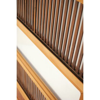 上木目欅板 格子戸 2枚1組　L1096 