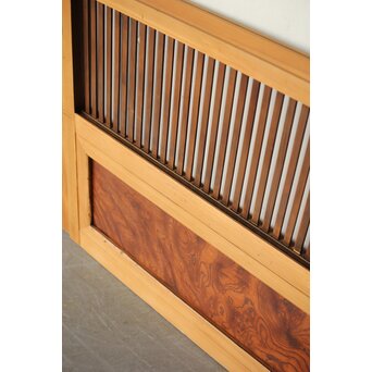 上木目欅板 格子戸 2枚1組　L1096 