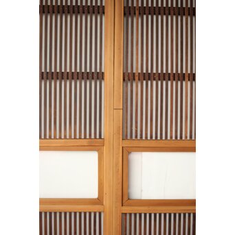 上木目欅板 格子戸 2枚1組　L1096 