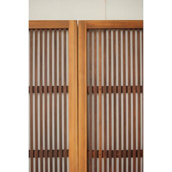上木目欅板 格子戸 2枚1組　L1096 