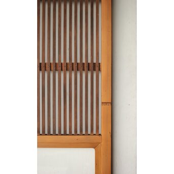 上木目欅板 格子戸 2枚1組　L1096 