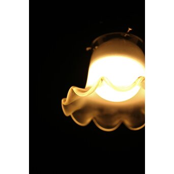 くもりガラスの小型ひらひら電笠　A072 