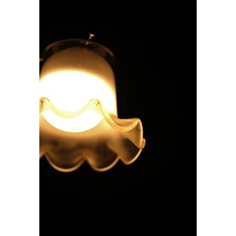 くもりガラスの小型ひらひら電笠　A072 