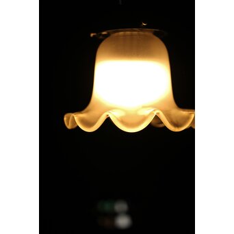 くもりガラスの小型ひらひら電笠　A072 