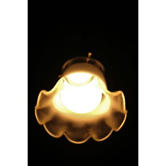 くもりガラスの小型ひらひら電笠　A072 