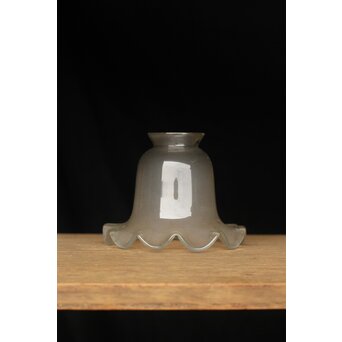 くもりガラスの小型ひらひら電笠　A072 