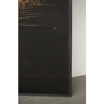 明治刺繍屏風　Z418 