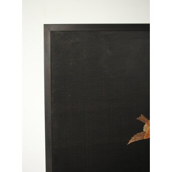 明治刺繍屏風　Z418 