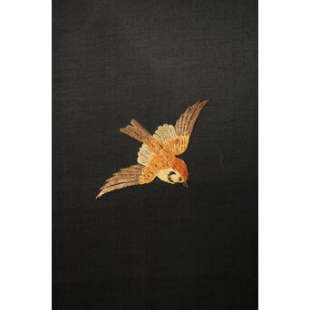 明治刺繍屏風　Z418 